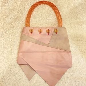 Hand Maid by Michelle Frantz Resin Handle Pink Bag